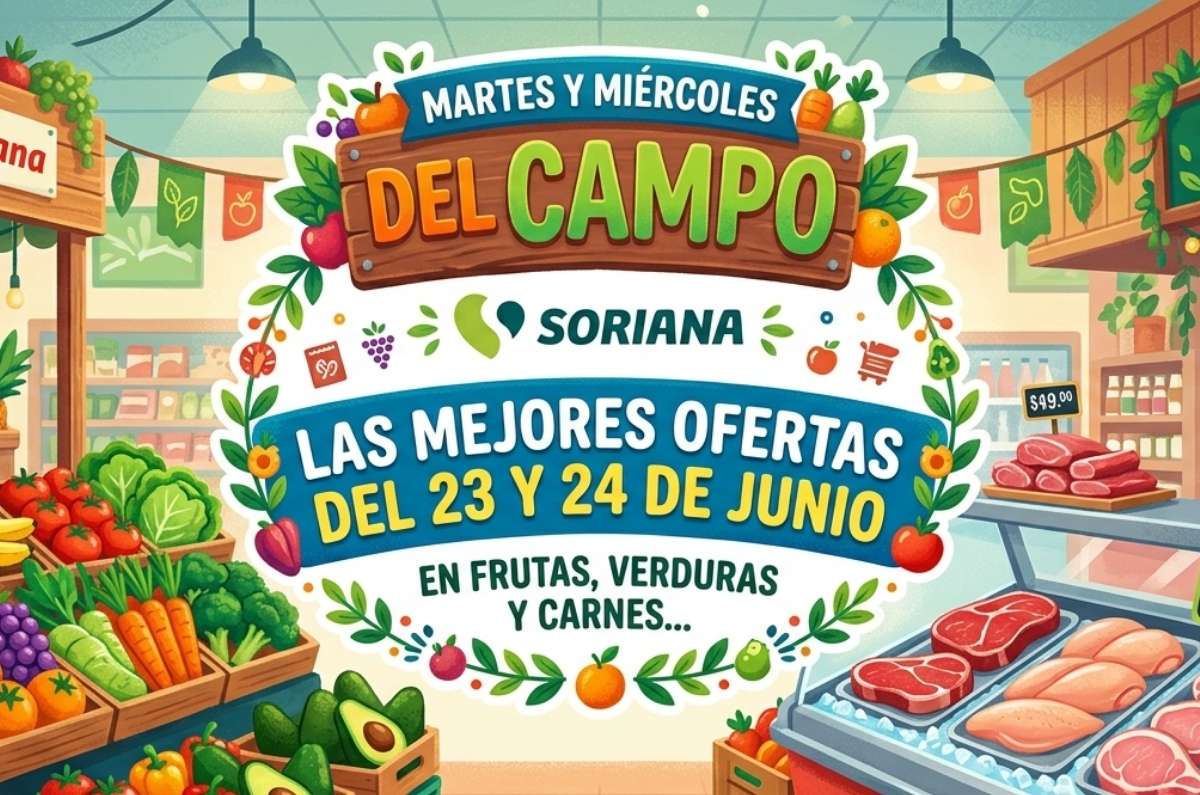 Martes y Miércoles del Campo Soriana 23 y 24 de junio: Lista completa de frutas, verduras y carnes en descuento