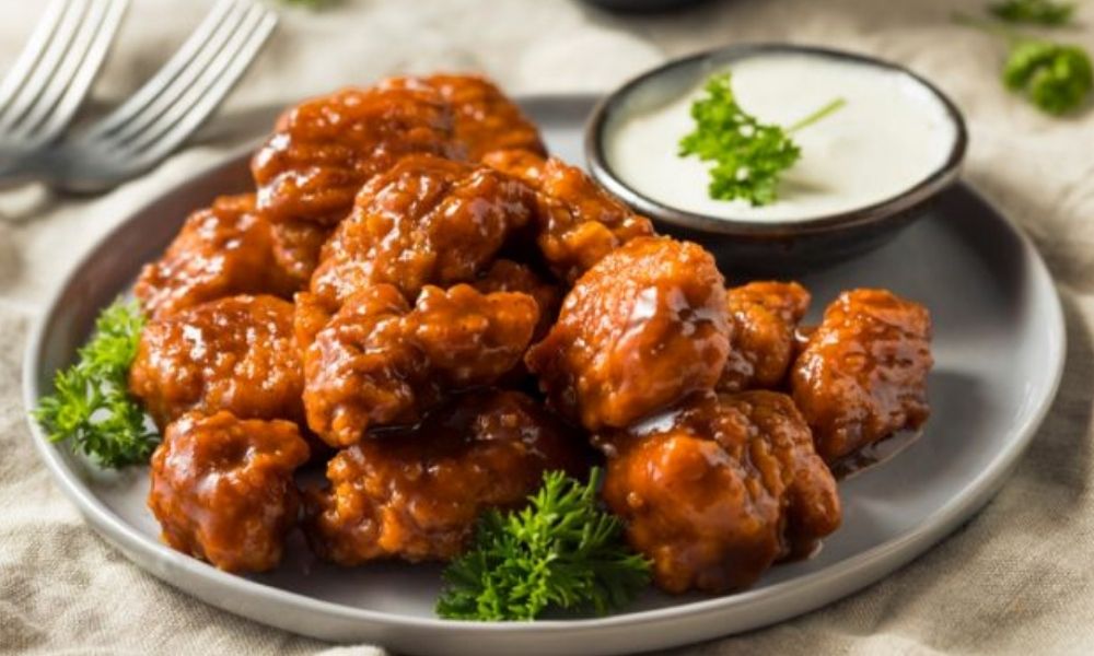 Receta de boneless con salsa buffalo y aderezo ranch