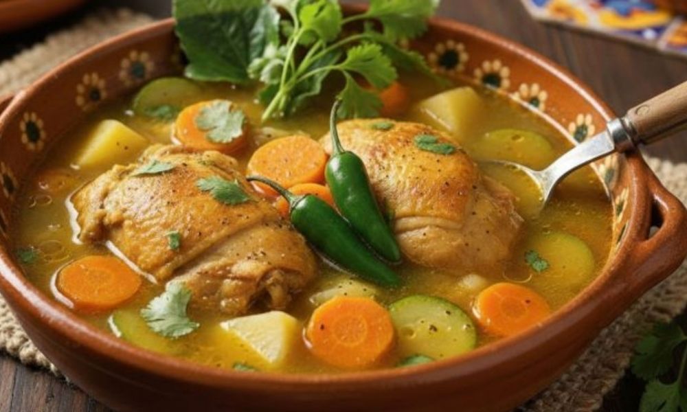 Receta de caldo de pollo estilo Nayarit