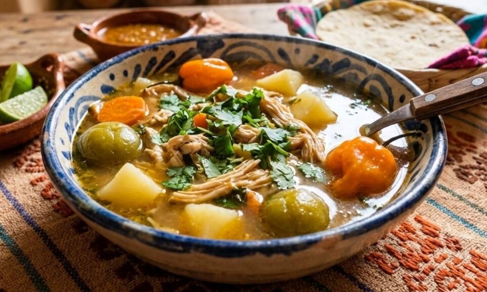 Receta de caldo de pollo estilo Yucatán