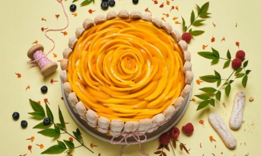 Receta de carlota de mango y durazno