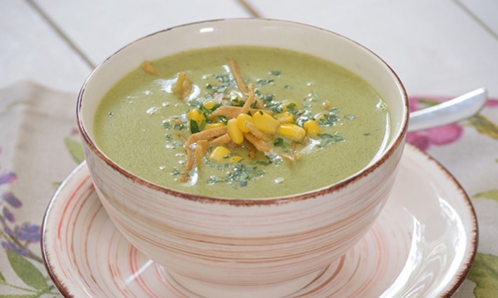 Receta de crema de cilantro con nuez