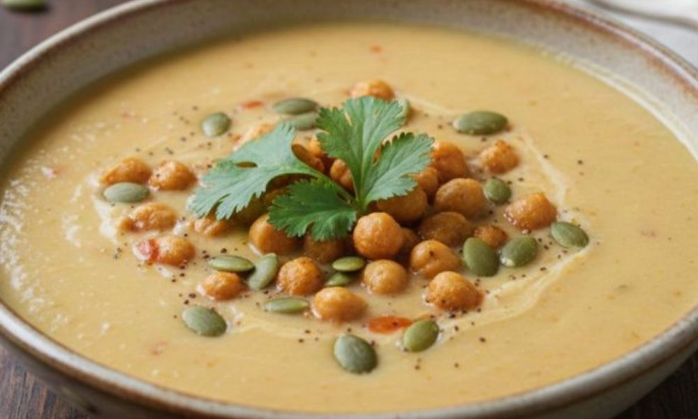 Receta de crema de garbanzos y jengibre