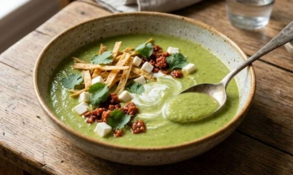 Receta de crema de nopal con cilantro