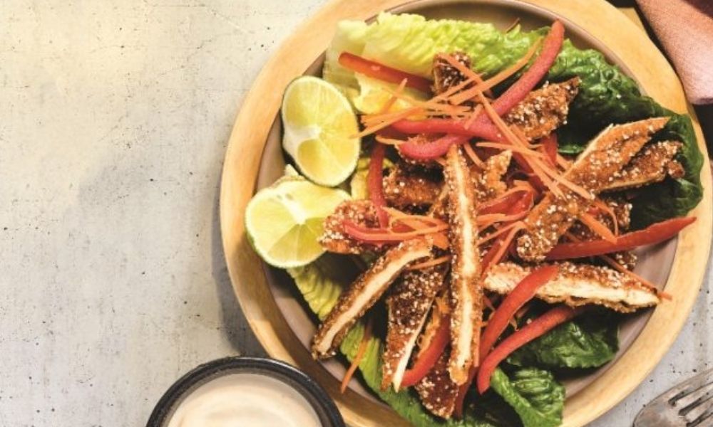 Receta de ensalada de pollo frito