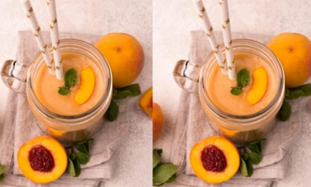 Receta de licuado de durazno y zumo de naranja