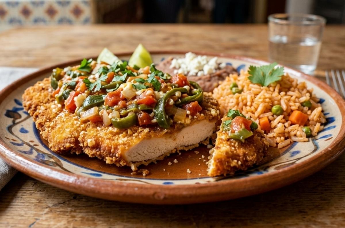 Receta de milanesas de pollo poblanas ¡en menos de 40 minutos!