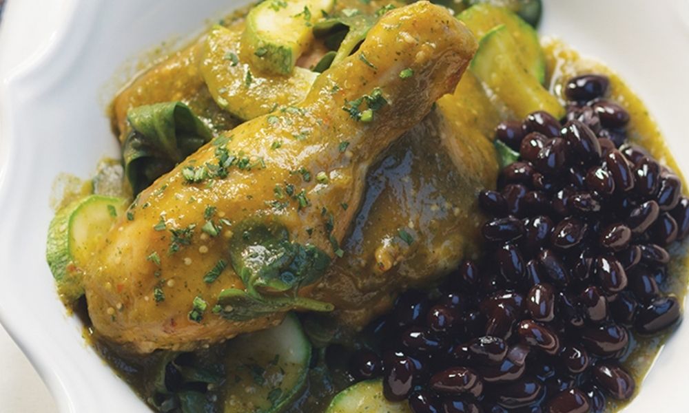 Receta de pollo con verdolagas en salsa verde
