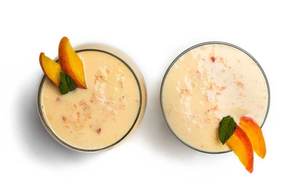 Receta de smoothie de durazno y yogur