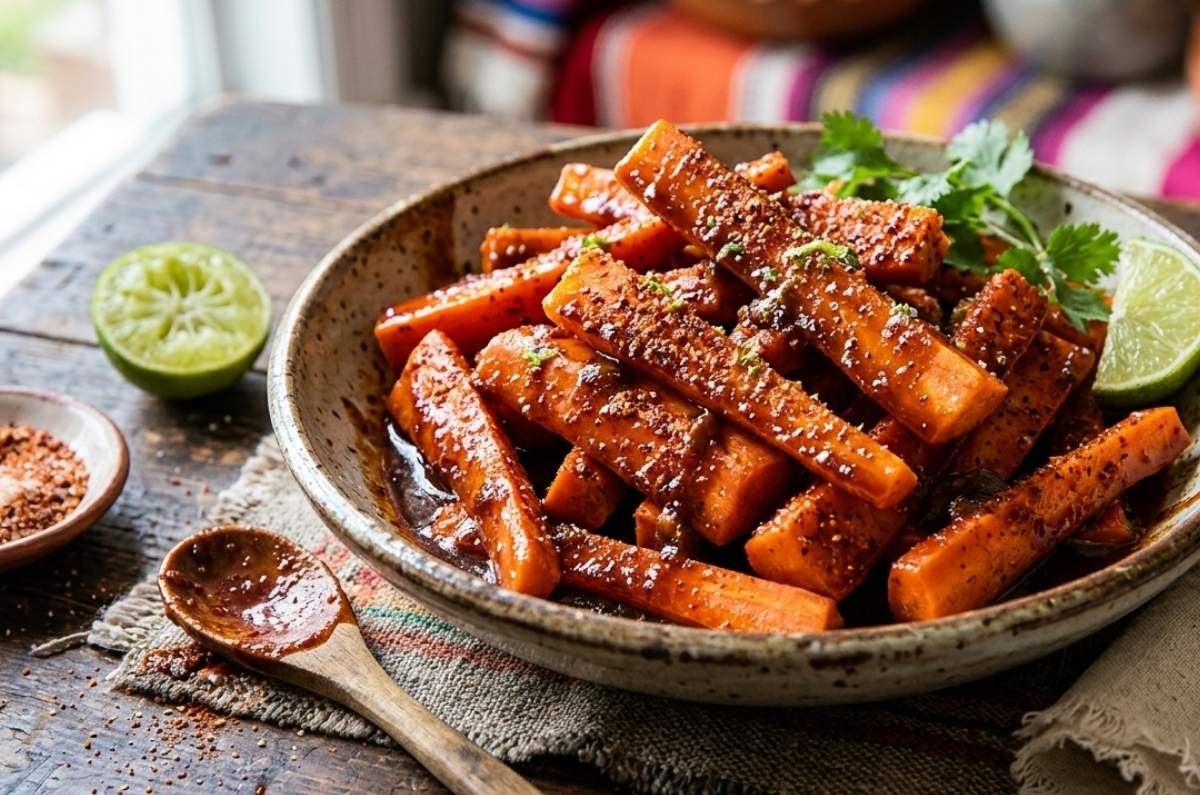 Receta de zanahorias locas en salsa casera de chamoy para preparar en 15 minutos