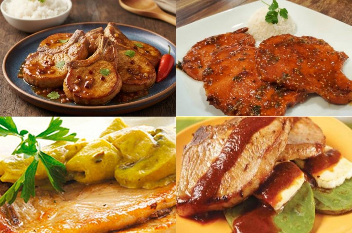 5 recetas de chuletas de chuletas de puerco en salsa ¡por menos de 200 pesos!