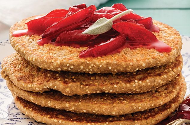 Hot cakes de quinoa y avena sin harina