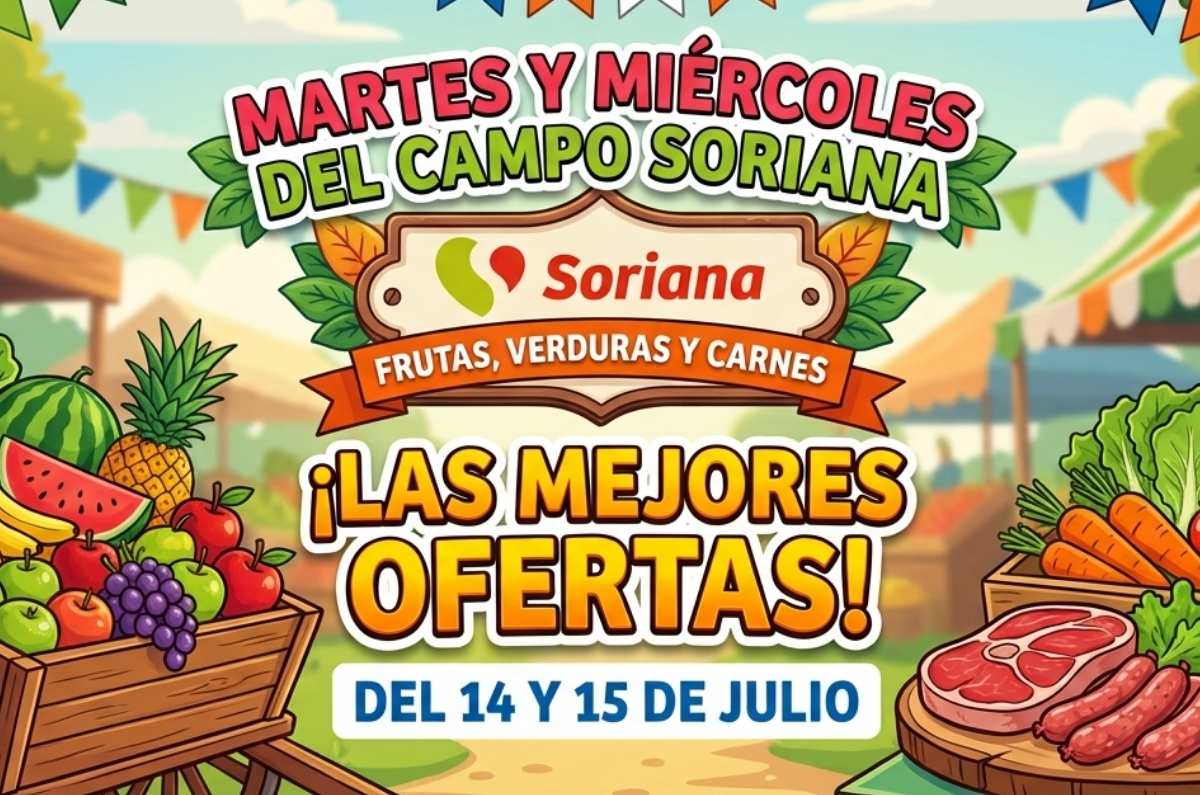 Martes y Miércoles del Campo Soriana 14 y 15 de julio: Lista completa de frutas, verduras y carnes en descuento
