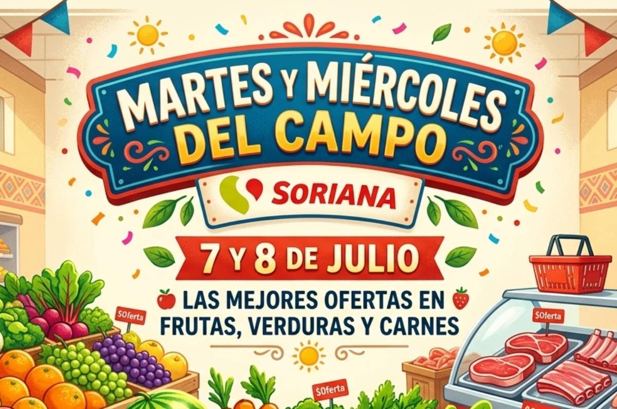 Martes y Miércoles del Campo Soriana 7 y 8 de julio: Lista completa de frutas, verduras y carnes en descuento