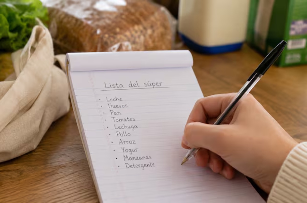 significado de escribir una lista de compras