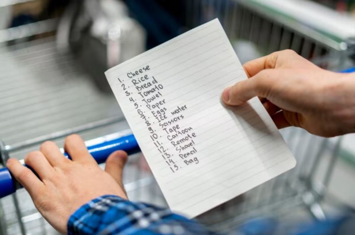 significado de escribir una lista de compras